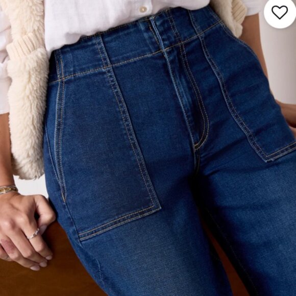 Kut From The Kloth Meg High Rise Wide Leg Jeans | Utility Patch Pockets | 14W - Picture 3 of 12